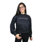 Blusao feminino cropped de moletom