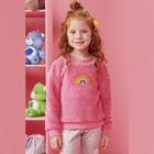 Blusão Infantil Inverno Menina em Pelo Carneirinho na cor Rosa 2 a 14 - Kukiê