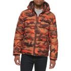 Blusão Tommy Hilfiger Masculina com Capuz Puffer Laranja Camo S