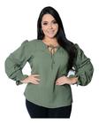 Blusas de Frio Feminina Plus Size Camisa Camisete Meia Estação Exclusivas