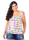 Blusas Regatas Femininas Viscose, Estampadas, Plus Size.