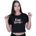 Blusinha Cropped Algodão Faculdade Fisioterapia