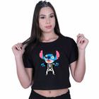 Blusinha Cropped Algodão Lilo Stitch Halloween