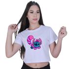 Blusinha Cropped Algodão Lilo Stitch Raposa