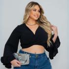 Blusinha Cropped Feminina Com Amarração Estilo E Sofisticação Para O Seu Look