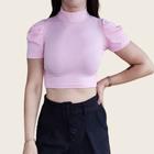 Blusinha Cropped Top Modinha Feminina Com Tecido Premium