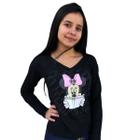 Blusinha manga longa feminina estampada