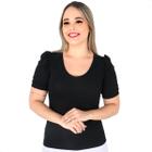 Blusinha Manguinha Curta Bufante Princesa Moda feminina Blogueira Linha Evangélica