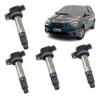 Bobina de ignição toyota etios 1.3 1.5 16v flex 2013 à 2016 (kit c/4)