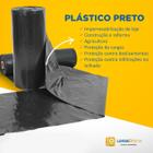 Bobina Lona Plástica Preta 4x50 Metros 5kg Construção Pintura Obra reforma impermeavel cobertura