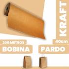 Bobina papel embalagem pardo craft 40cm