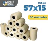 Bobina Térmica 57x15 Cx com 30 Rolos (para Cartão De Crédito)