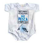 Body Baby Branco Personalizado Pescador, Pescaria, Pesqueiro