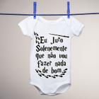 Body Roupa Bebê Harry Filme Speak Mandrake Potter Infantil  Cor:Branco;Tamanho:G