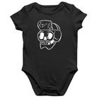 Body Bebê Algodão Skull Skeleton - Foca na Moda