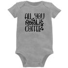 Body Bebê All You need is coffee - Foca na Moda