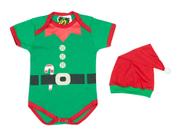 Body Bebê Fantasia Natal Ajudante de Papai Noel + Gorro