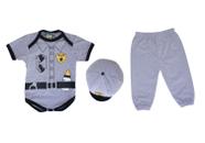 Body Bebê Fantasia Policial + Boina e Calça