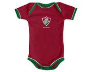 Body Bebê Fluminense Grená Manga Curta - Torcida Baby