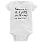 Body Bebê Ho'oponopono - Sinto muito, me perdoe, eu te amo, sou grata - Foca na Moda