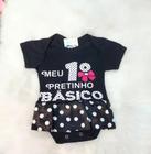 Body Bebê Menina Temático Pretinho Basico Mesversario