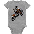 Body Bebê Motocross Jump Laranja - Foca na Moda