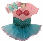 Roupa Fantasia Sereia Mesversario C Tiara Ariel Bebe Menina - Dgbabykids -  Fantasias para Bebês - Magazine Luiza