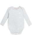 Body Blusa Infantil Bebê Básico Manga Longa Unissex Menina Menino Marinho Branco Mescla Milon