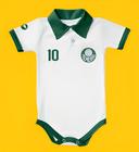 Body Bori Bebê Infantil Palmeiras Camisa Polo Time de Futebol Oficial Licenciado Torcida Baby