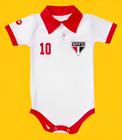 Body Bori Bebê Infantil São Paulo Camisa Polo Time de Futebol Oficial Licenciado Torcida Baby