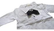Body Camisa Social Bebe Festa Luxo Gravata Borboleta