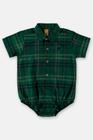 Body Camisa Xadrez Verde - Up Baby