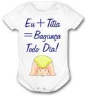 Body de bebê personalizado eu+ titia = bagunçando todo dia