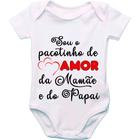 Body de Bebê Personalizado Frases Pacotinho da mamãe e do papai GB0507