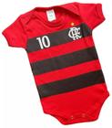 Body De Bebê Personalizado Temático Flamengo Conjunto