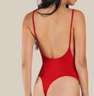 Body feminino alça fina cavado nas costas moda verão gringa