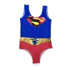 Body Feminino Fantasia de Carnaval Estampa Superman