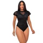 Body Feminino Perolas Estampado Gola Predaria Elegancia