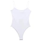 Body Feminino Sem Mangas Sem Costas Branco Preto 2024 Verão Bodycon Tanga Lingerie