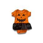 Body Halloween Mesverssario Fantasia Abobora bebe