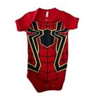 Body Homem Aranha Spiderman Vingadores Bodie Macacão Mesversário Bebê Md060