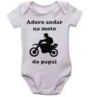 Body infantil adoro andar na moto do papai roupinha de bebê