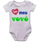 Body infantil amo meu vovô roupinha de bebê bori fofo avô