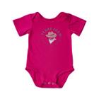 Body Infantil Malha Manga Curta - Bm004 - Rosa Magenta