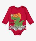 Body Infantil Masculino Dino Rovi Kids Vermelho