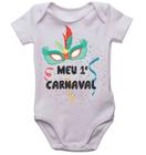 Body infantil meu primeiro carnaval roupinha de bebê bori