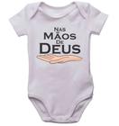 Body infantil nas mãos de deus religião fé roupinha de bebê