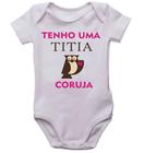 Body infantil tenho uma titia coruja roupinha de bebê bori