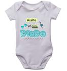 Body infantil você aceita ser meu dindo roupa de bebê bori