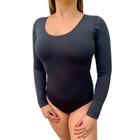 Body Maiô Manga longa Feminino Bori Collant De Praia Piscina Plus Size